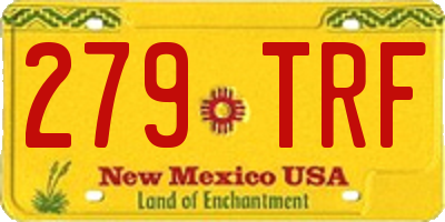 NM license plate 279TRF