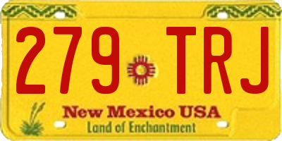 NM license plate 279TRJ