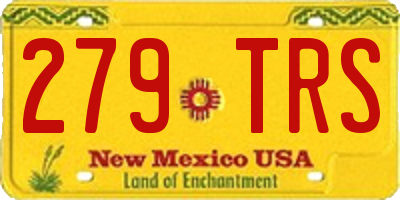 NM license plate 279TRS
