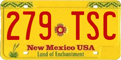 NM license plate 279TSC