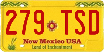 NM license plate 279TSD