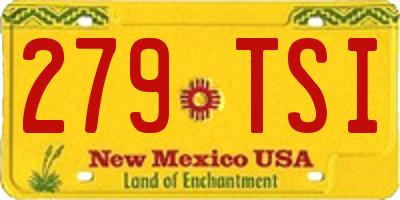NM license plate 279TSI