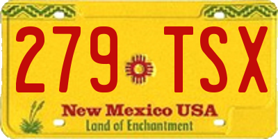 NM license plate 279TSX