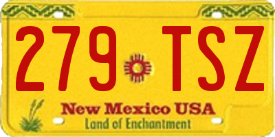 NM license plate 279TSZ