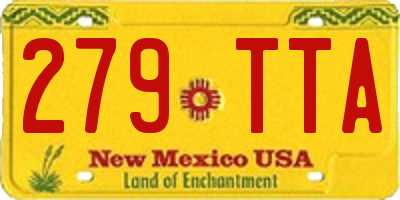 NM license plate 279TTA