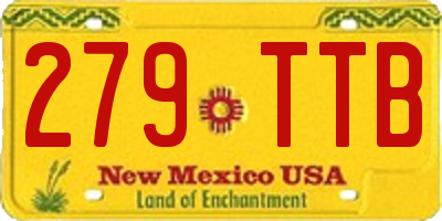 NM license plate 279TTB