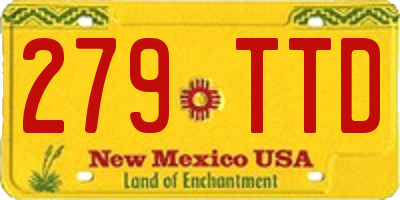 NM license plate 279TTD
