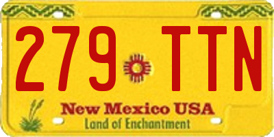 NM license plate 279TTN