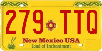 NM license plate 279TTQ