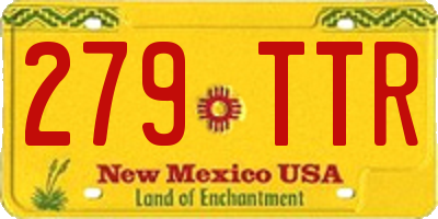 NM license plate 279TTR