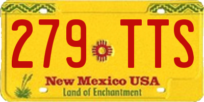 NM license plate 279TTS