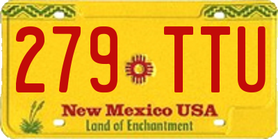 NM license plate 279TTU