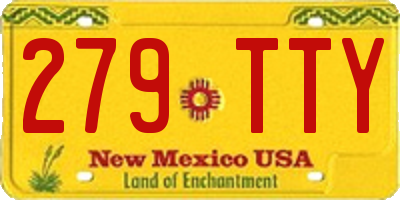 NM license plate 279TTY