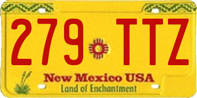 NM license plate 279TTZ