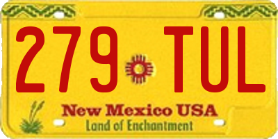 NM license plate 279TUL