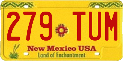NM license plate 279TUM