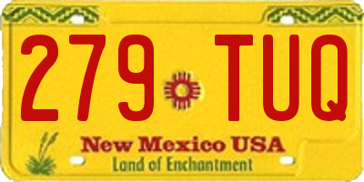 NM license plate 279TUQ
