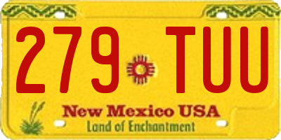 NM license plate 279TUU