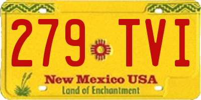 NM license plate 279TVI