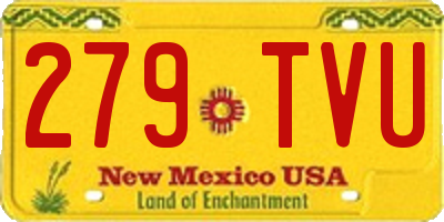 NM license plate 279TVU
