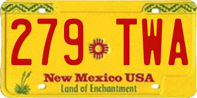 NM license plate 279TWA