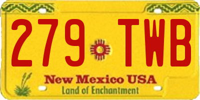 NM license plate 279TWB