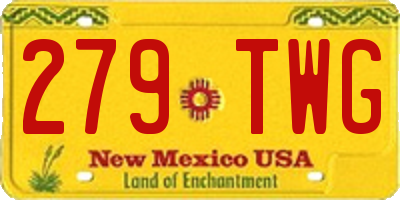 NM license plate 279TWG