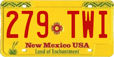 NM license plate 279TWI