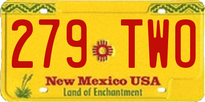 NM license plate 279TWO