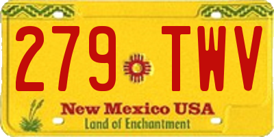 NM license plate 279TWV