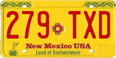 NM license plate 279TXD
