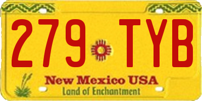 NM license plate 279TYB