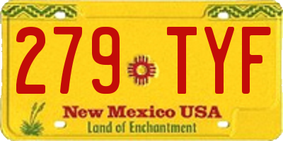 NM license plate 279TYF
