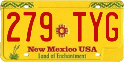 NM license plate 279TYG