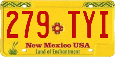 NM license plate 279TYI