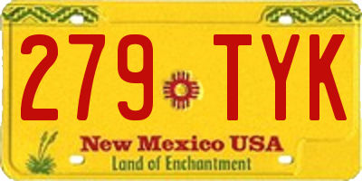 NM license plate 279TYK