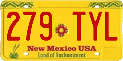 NM license plate 279TYL