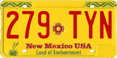 NM license plate 279TYN