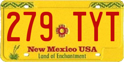 NM license plate 279TYT