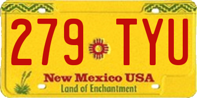 NM license plate 279TYU