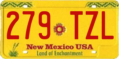 NM license plate 279TZL