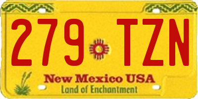 NM license plate 279TZN