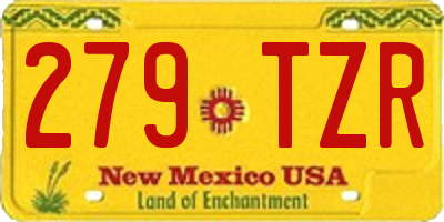 NM license plate 279TZR