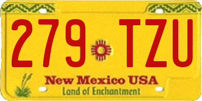 NM license plate 279TZU