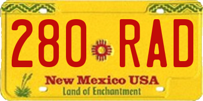NM license plate 280RAD