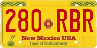 NM license plate 280RBR