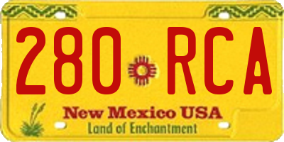 NM license plate 280RCA