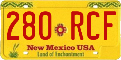 NM license plate 280RCF