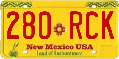 NM license plate 280RCK