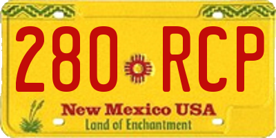 NM license plate 280RCP